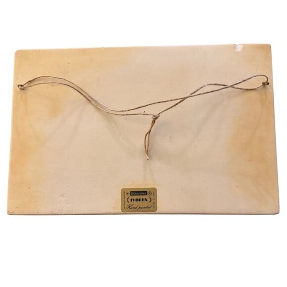 Bossons Ivorex 3D Wall Plaque TOWER OF LONDON Hand Painted 11" X 7" FLAW - Picture 7 of 8